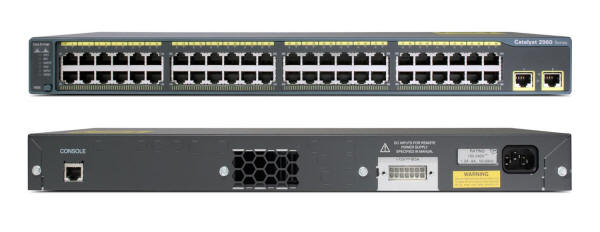 Cisco Catalyst 2960-48TT-L Switch Front and Back
