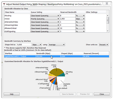 Configure voice & video QoS policies on the fly